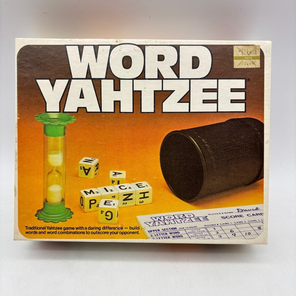 Vintage 1978 Word Yahtzee Complete E.S. Lowe Milton Bradley Letter Dice Game